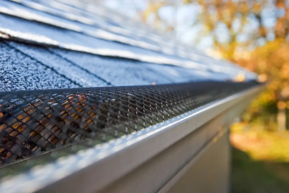 A Plastic Mesh Gutter Guard Installed on a Waco TX Home. Gutter Guards Can Extend the Life of Your Home’s Gutters.